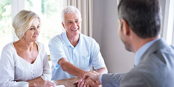 Elderly couple discussing Trusts