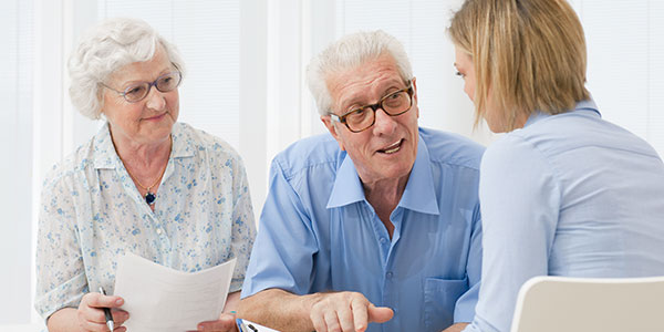 Couple making wills in Wrexham